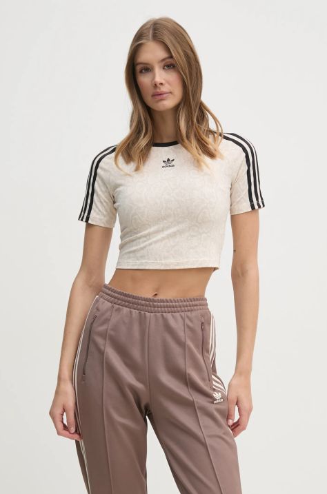 Majica kratkih rukava adidas Originals SNAKE BABY TEE za žene, boja: bež, JI8407