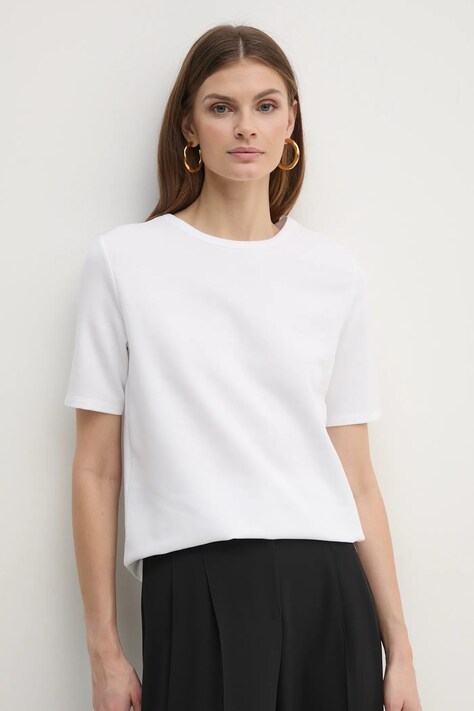 Twinset tricou femei, culoarea alb, 251AP2140