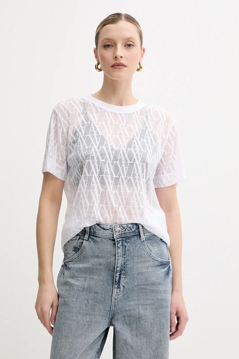Tričko Armani Exchange dámské, bílá barva, XW000513 AF10835