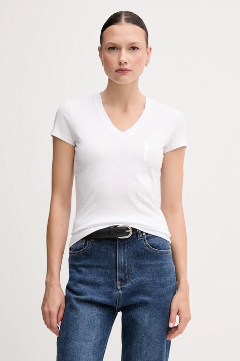 Armani Exchange tricou din bumbac culoarea alb, XW000529 AF10356