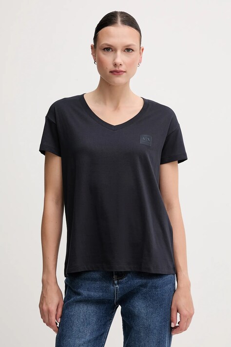 Armani Exchange tricou din bumbac culoarea bleumarin, XW000531 AF10359