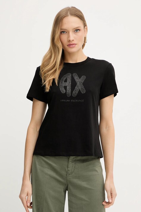Хлопковая футболка Armani Exchange цвет чёрный XW000548 AF10359