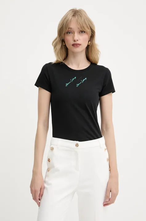 Armani Exchange t-shirt damski kolor czarny XW000599 AF10355