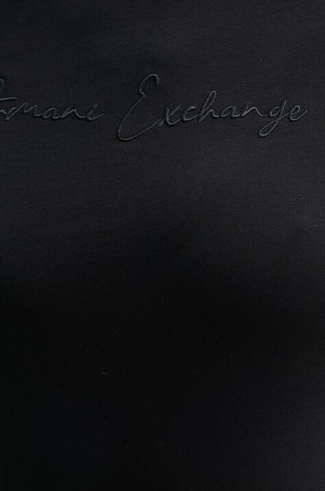 Бавовняна футболка Armani Exchange — SS25-TSD0D3, чорний — фото 5