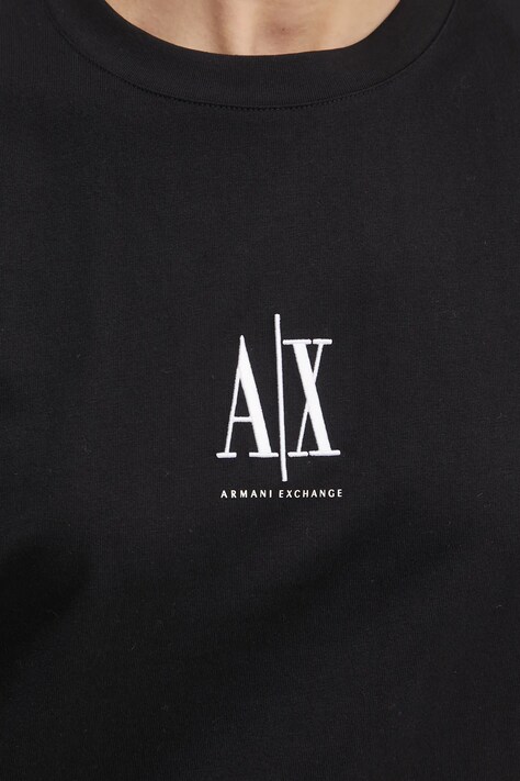 Бавовняна футболка Armani Exchange — SS25-TSD0D4, чорний — фото 5