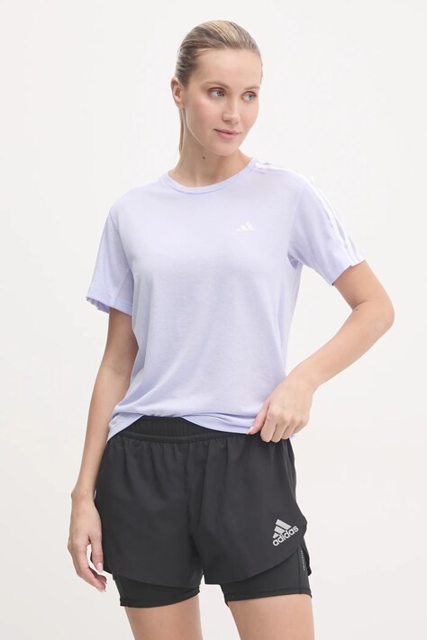 adidas Performance tricou de alergare Own The Run culoarea violet, JD2276