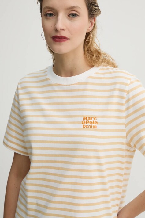 Bavlněné tričko Marc O'Polo bílá barva, 5000005953