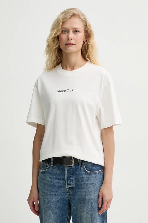Marc O'Polo tricou din bumbac femei, culoarea alb, 502201251033
