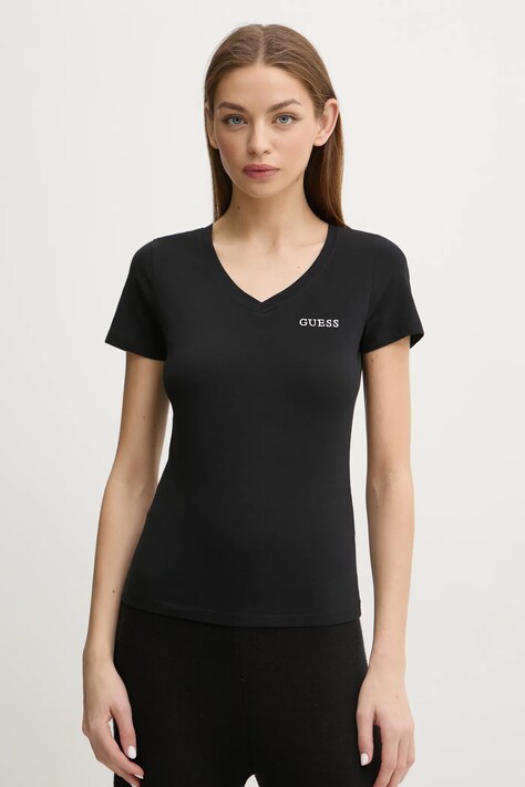 Футболка Guess NEW CARRIE женская цвет чёрный O5RI02 KBBU1