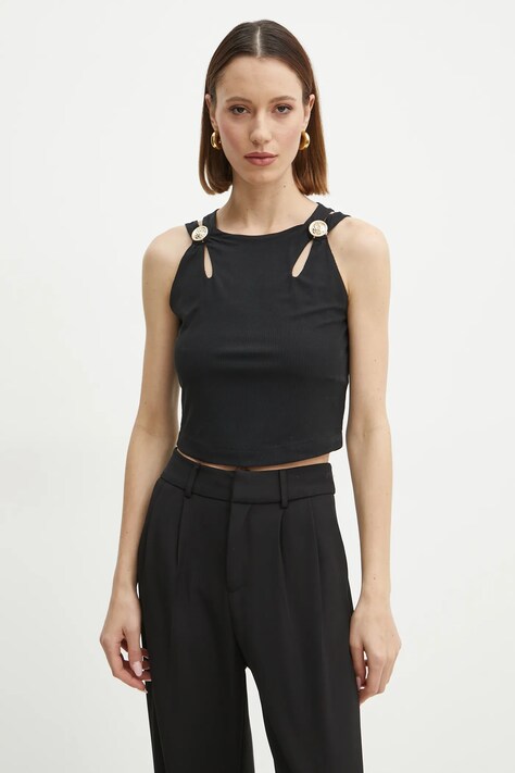 Guess bluza femei, culoarea negru, cu imprimeu, W5RP13 KAQL2