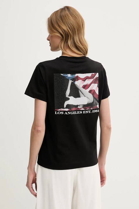 Guess tricou femei, culoarea negru, W5RI04 I3Z14