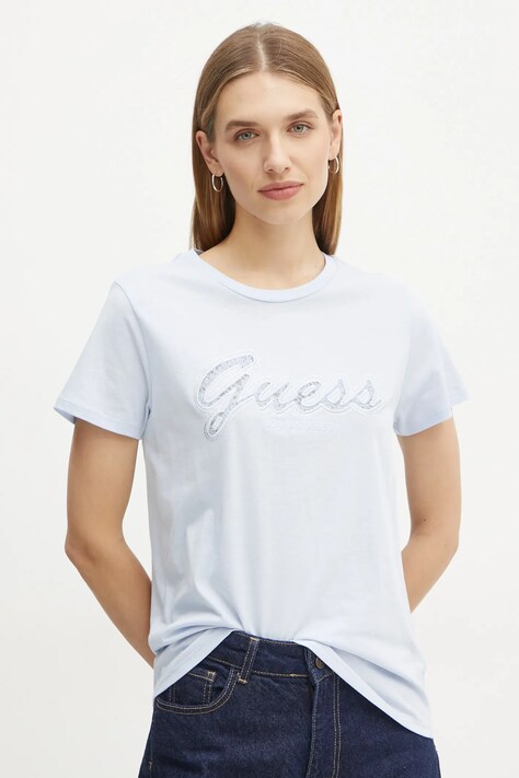 Guess tricou din bumbac femei, W5RI08 K9RM1