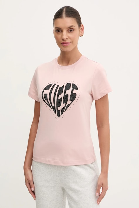 Tričko Guess JULIA dámske, oranžová farba, V5RI08 J1314