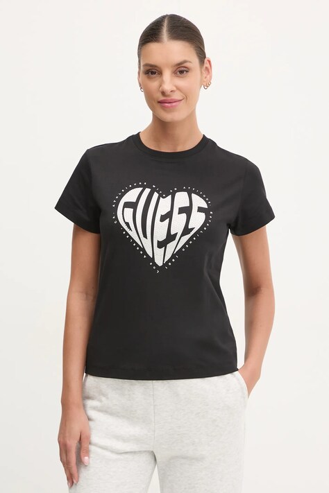 Футболка Guess JULIA женская цвет чёрный V5RI08 J1314