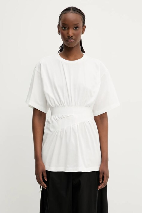 MM6 Maison Margiela tricou din bumbac culoarea alb, S52GC0335