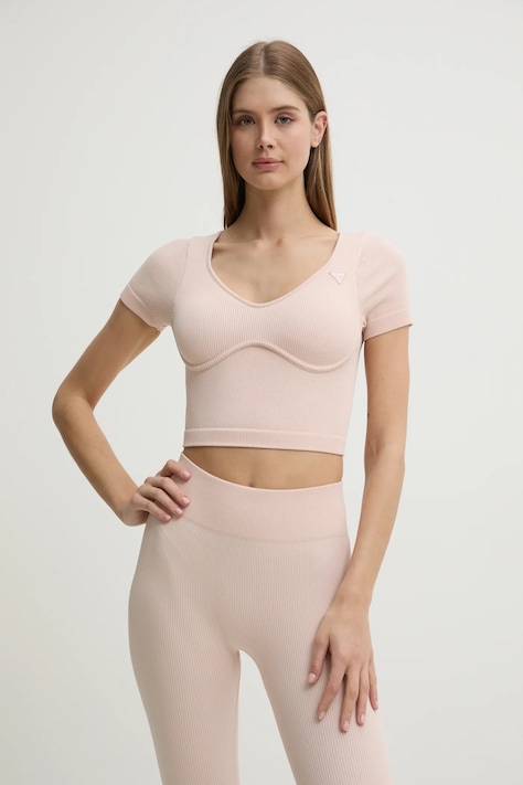 Футболка Guess MARTINA жіночий колір бежевий V5RP06 Z3KH0