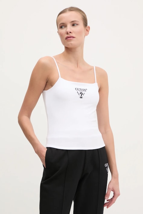 Guess top COLETTE femei, culoarea alb, V5RP08 KCOA2
