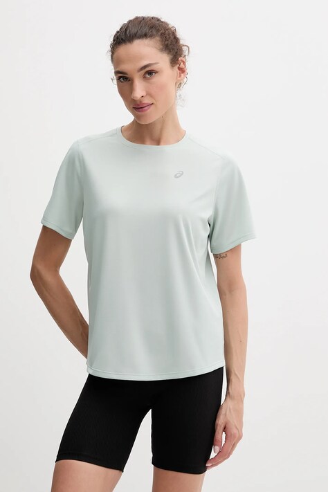 Asics t-shirt do biegania Core kolor zielony 2012D170