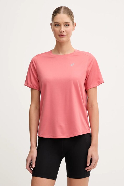 Asics t-shirt do biegania Core kolor różowy 2012D170