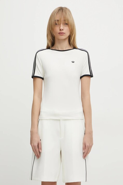 adidas Originals t-shirt 3-Stripes Cali Tee women’s white color JD5467