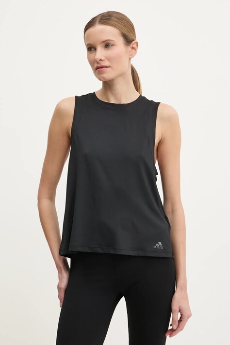Top na jógu adidas Performance černá barva, JL7795