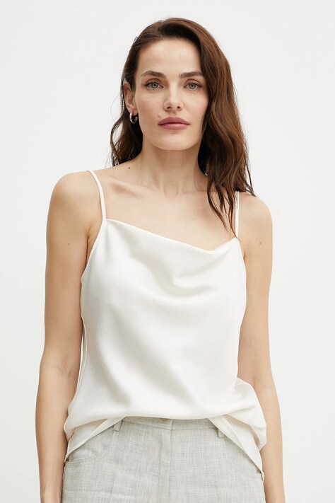 Marella bluza FRINGY femei, culoarea alb, uni, 2513161022200