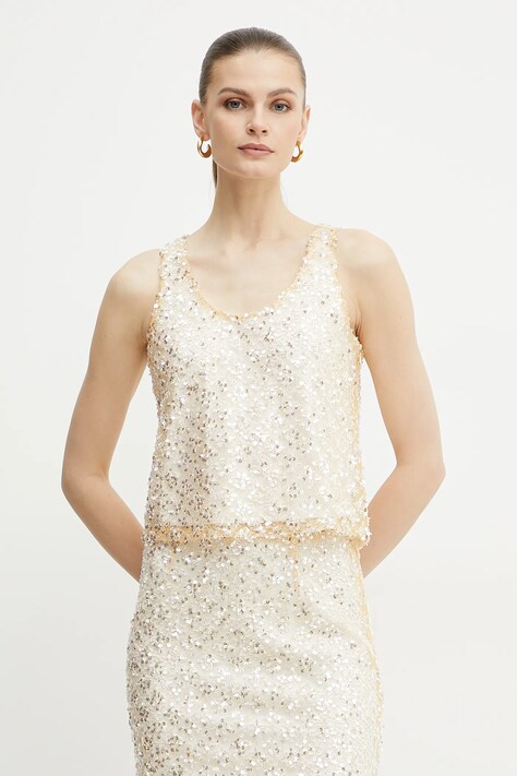 Marella top PRATER1 femei, culoarea alb, cu imprimeu, 2513941134200