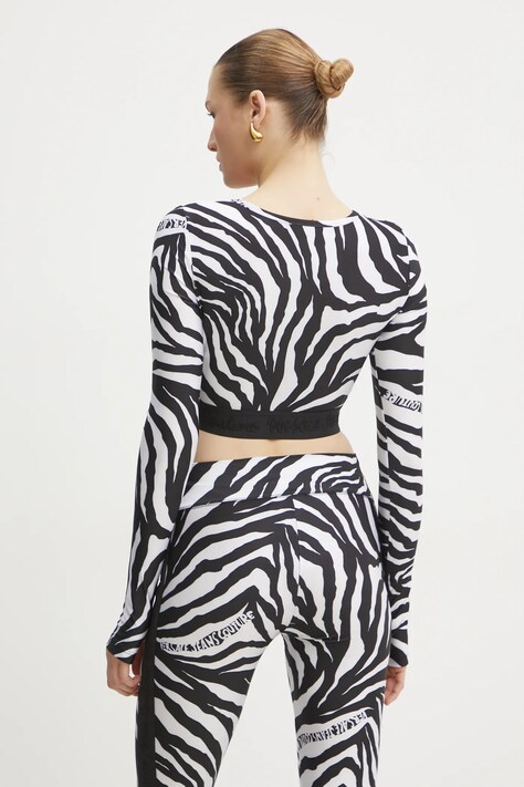 Лонгслів Versace Jeans Couture — SS25-TSD0L0, чорний — фото 3