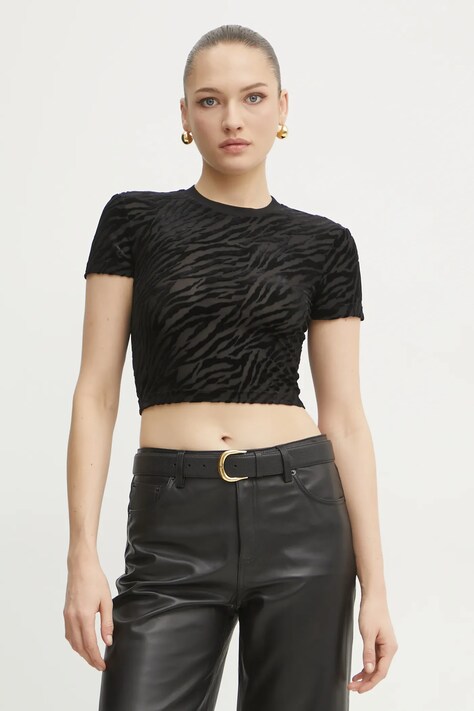 Versace Jeans Couture t-shirt donna colore nero 78HAH602 J0191