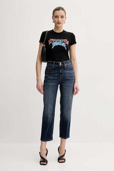 Футболка Versace Jeans Couture — SS25-TSD0L3, чорний — фото 2