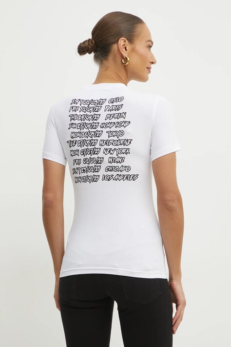 Versace Jeans Couture t-shirt donna colore bianco 78HAHC07 CJ02C