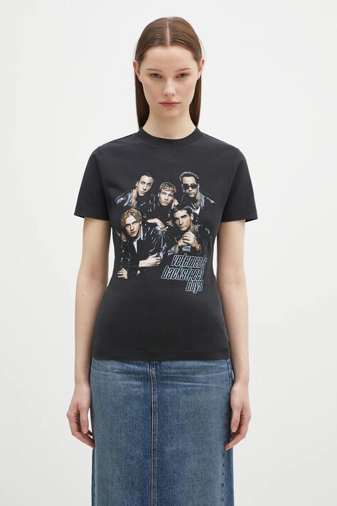 Футболка VETEMENTS Backstreetboys Fitted Hourglass жіноча колір чорний WA66TR600B