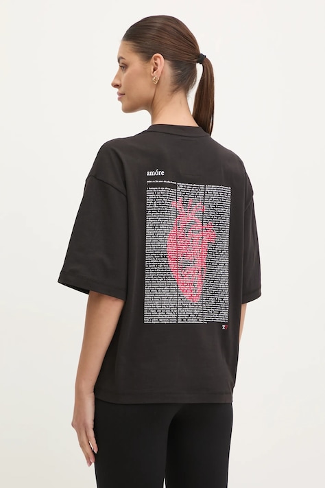 EA7 Emporio Armani tricou din bumbac culoarea negru, AF13243.7X000036