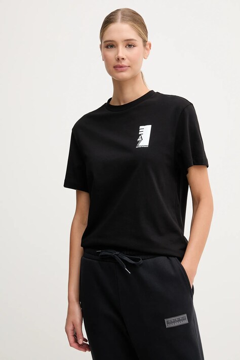 EA7 Emporio Armani t-shirt bawełniany damski kolor czarny AF10201.7W000186