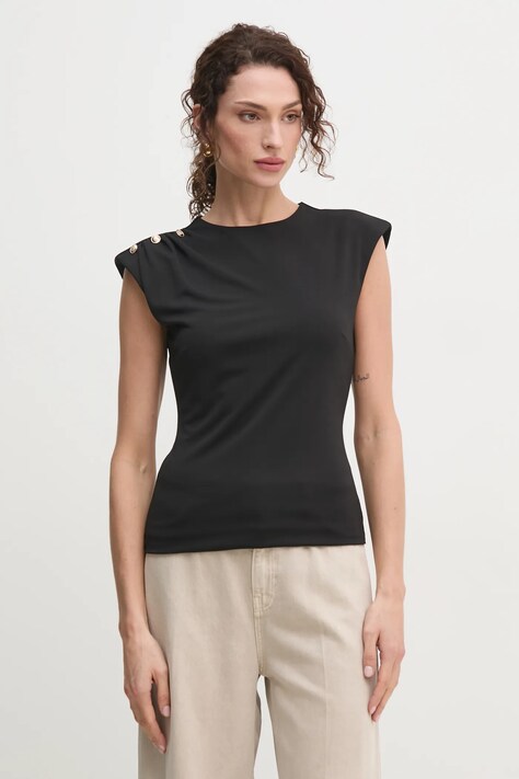 Блузка Marciano Guess REMI женская цвет чёрный с аппликацией 5RGP07 6263A