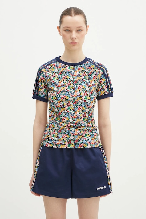 Tričko adidas Originals Liberty dámske, tmavomodrá farba, JC7776