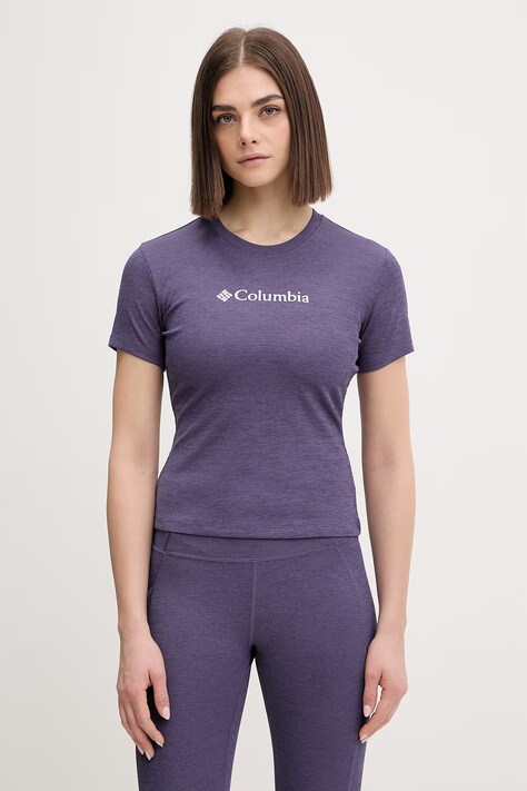 Columbia t-shirt sportowy Columbia Move kolor fioletowy 2103691