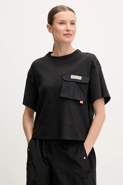 Columbia tricou Cove Beach femei, culoarea negru, 2121801