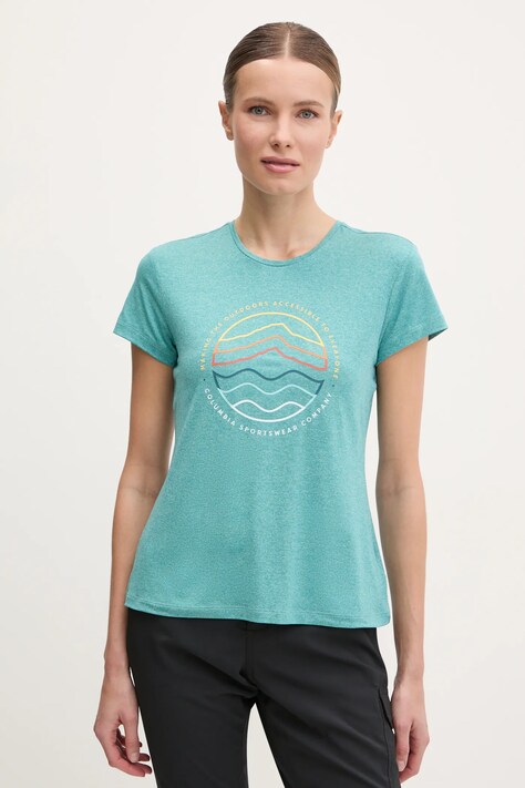 Columbia tricou sport Sloan Ridge culoarea turcoaz, 2077451