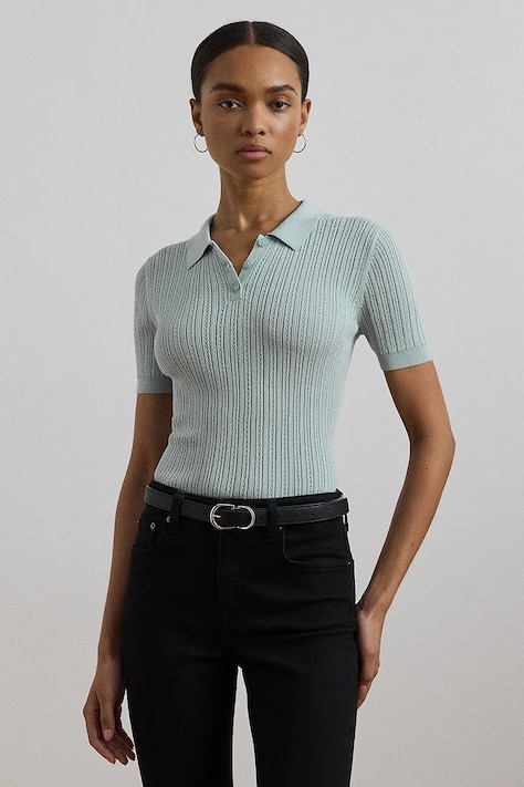 Lauren Ralph Lauren polo damskie kolor niebieski 200963653