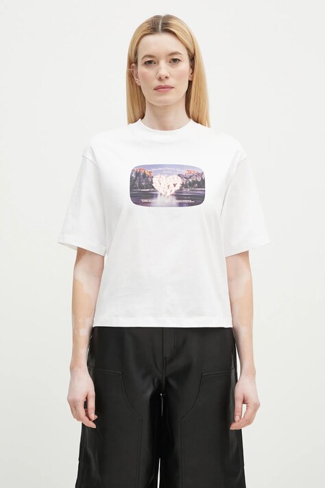 Carhartt WIP t-shirt bawełniany Greatest Flicks damski kolor biały I034398.02XX