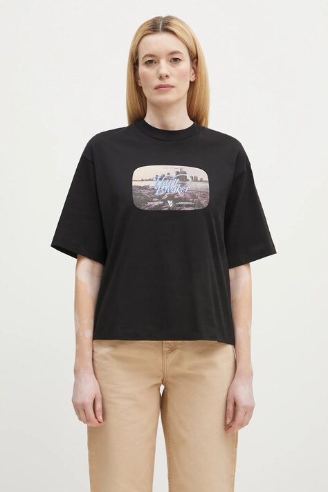 Бавовняна футболка Carhartt WIP Greatest Flicks жіноча колір чорний I034398.89XX