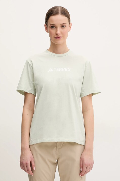 Tričko adidas TERREX dámské, zelená barva, JF9133