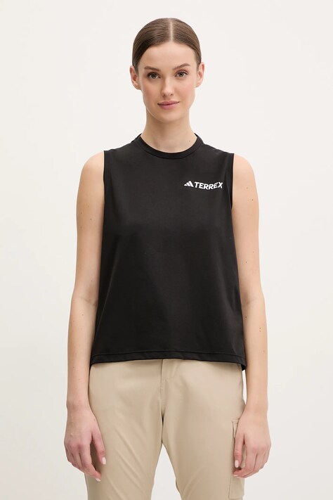 Sportovní top adidas TERREX Multi dámský, černá barva, JF4183