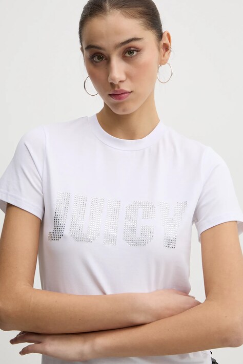Juicy Couture t-shirt damski kolor biały JCBCT125865