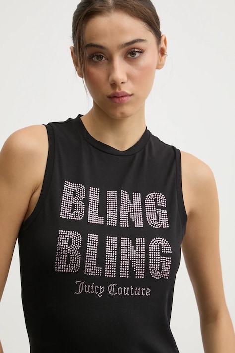 Top Juicy Couture ženski, črna barva, JCBLV125866