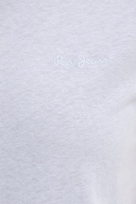 Льняна футболка Pepe Jeans MEGAN — SS25-TSD0UE, блакитний — фото 5