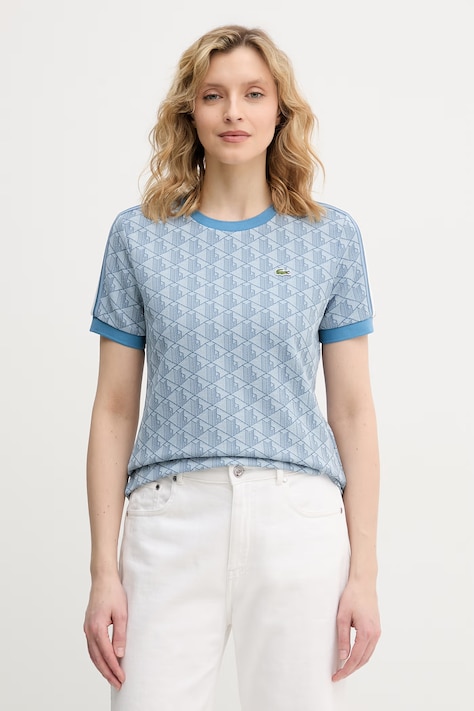 Lacoste T-shirt damski niebieski TF3244