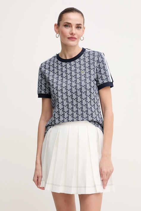 Lacoste tricou femei, culoarea albastru marin, TF3244