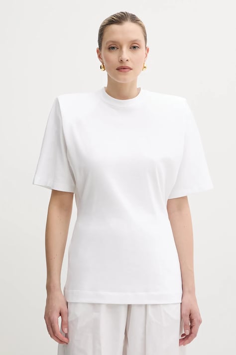 Pinko tricou din bumbac culoarea alb, 105217 A2M2